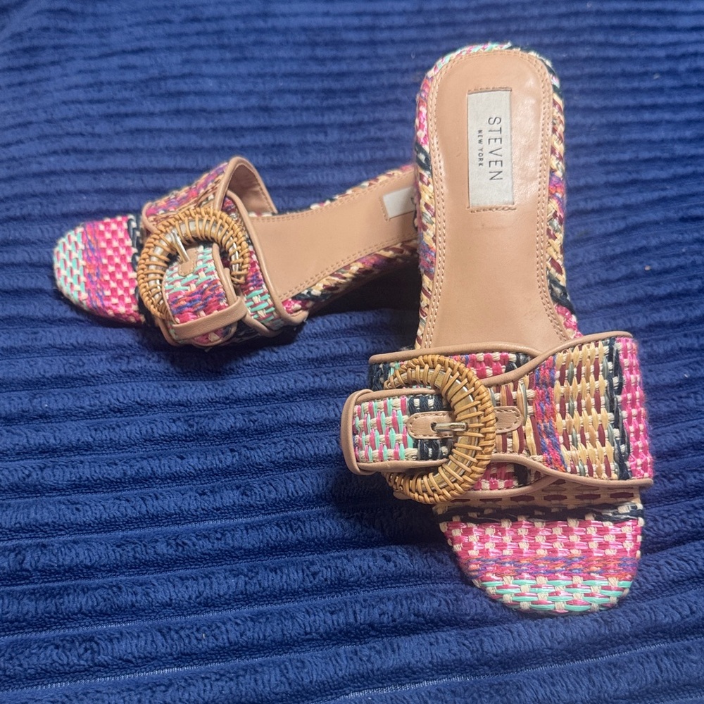 Steven Women's Colorful Woven Mules